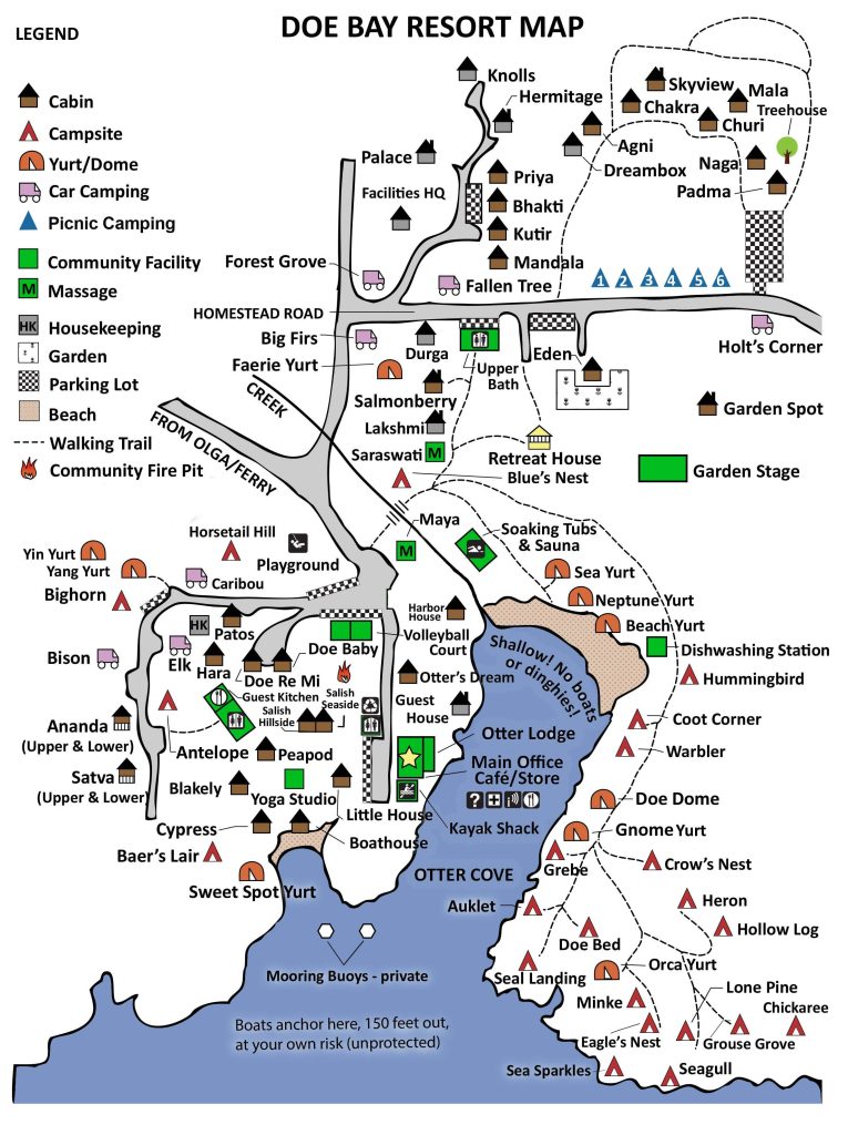 Doe Bay Map