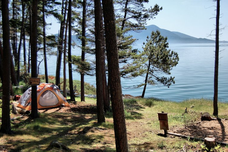 Waterfront campsite Grouse Grove